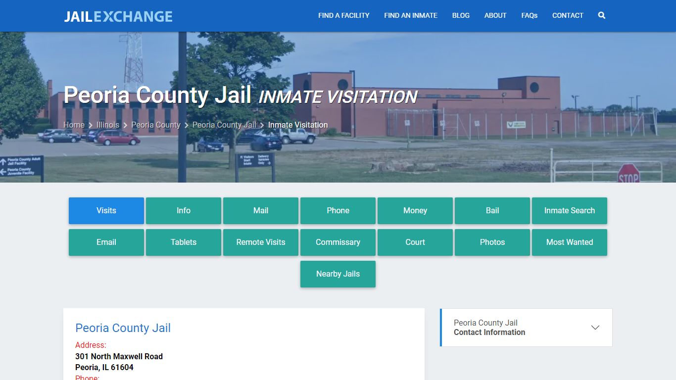 Inmate Visitation - Peoria County Jail, IL - Jail Exchange